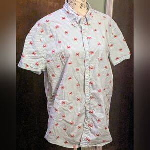 EUC 🦀J. CREW🦀 SLIM FITFLEX WASHED 🌞 SS 🌊sz M -- UNISEX🌊 WORN 2x!